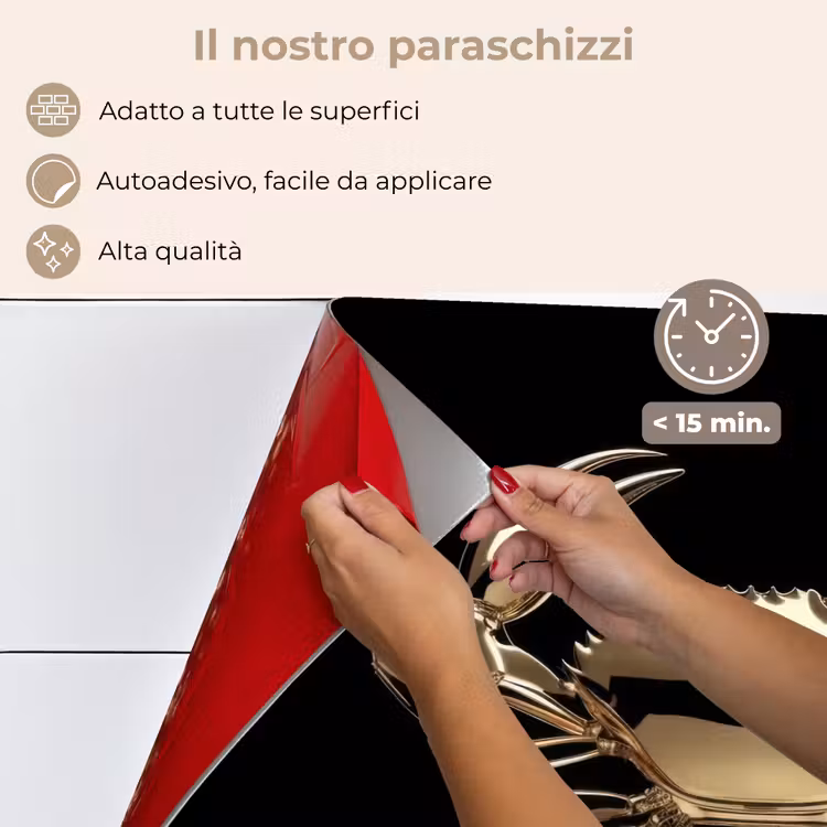 Paraschizzi cucina - Oro - Granchio - Animali - Nero — 4