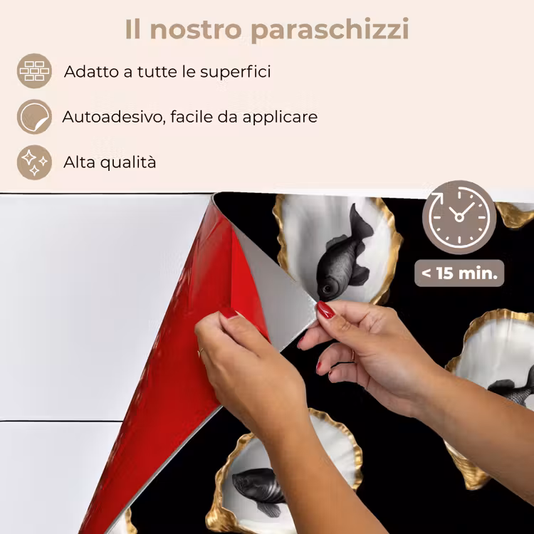 Paraschizzi cucina - Ostriche - Nero - Pesce - Oro — 4