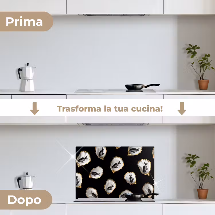 Paraschizzi cucina - Ostriche - Nero - Pesce - Oro — 7