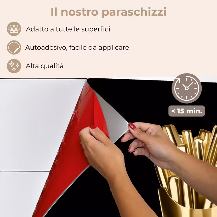 Paraschizzi cucina - Patatine fritte - Oro - Cromo - Cibo — 4