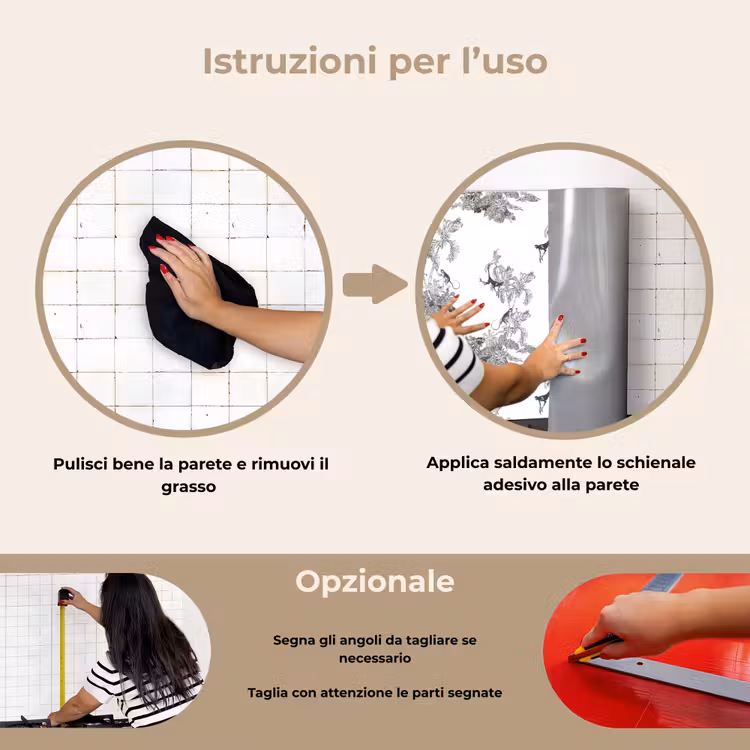 Paraschizzi cucina - Scimmia - giungla - grigio — 6