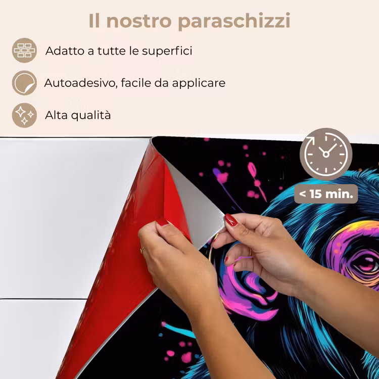 Paraschizzi cucina - Scimmia - Vernice - Neon - Colore — 4
