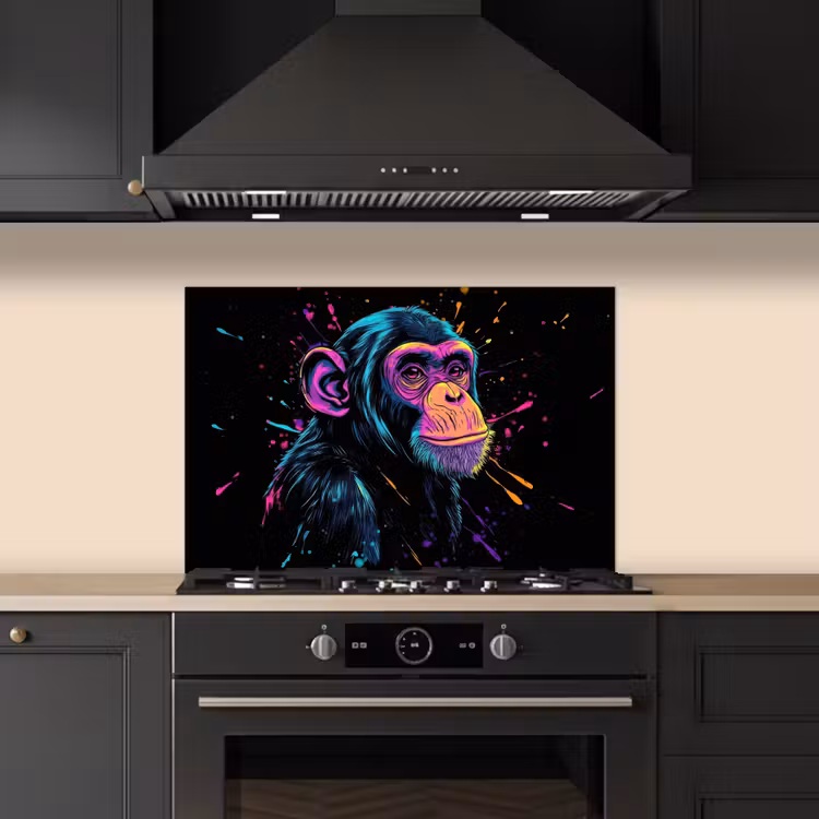 Paraschizzi cucina - Scimmia - Vernice - Neon - Colore — 5