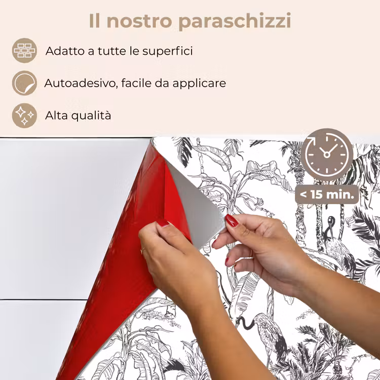 Paraschizzi cucina - Tigre - giungla - grigio — 4