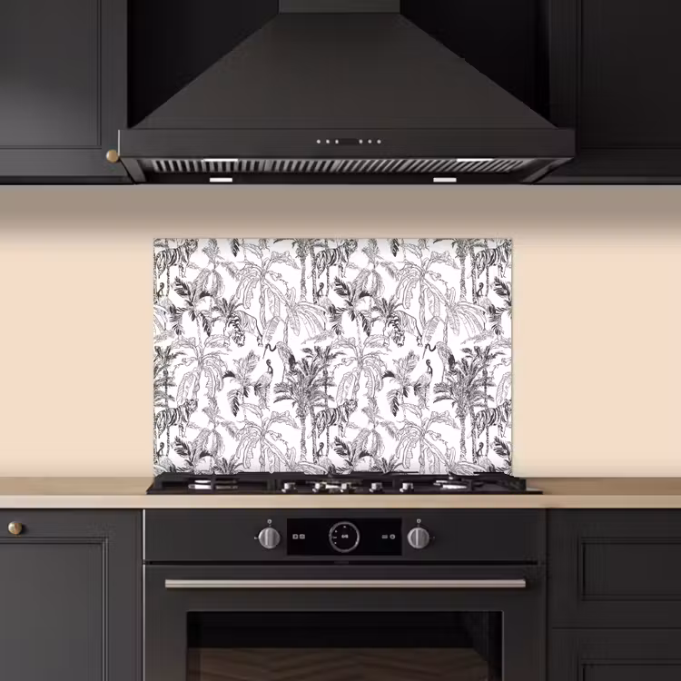 Paraschizzi cucina - Tigre - giungla - grigio — 5
