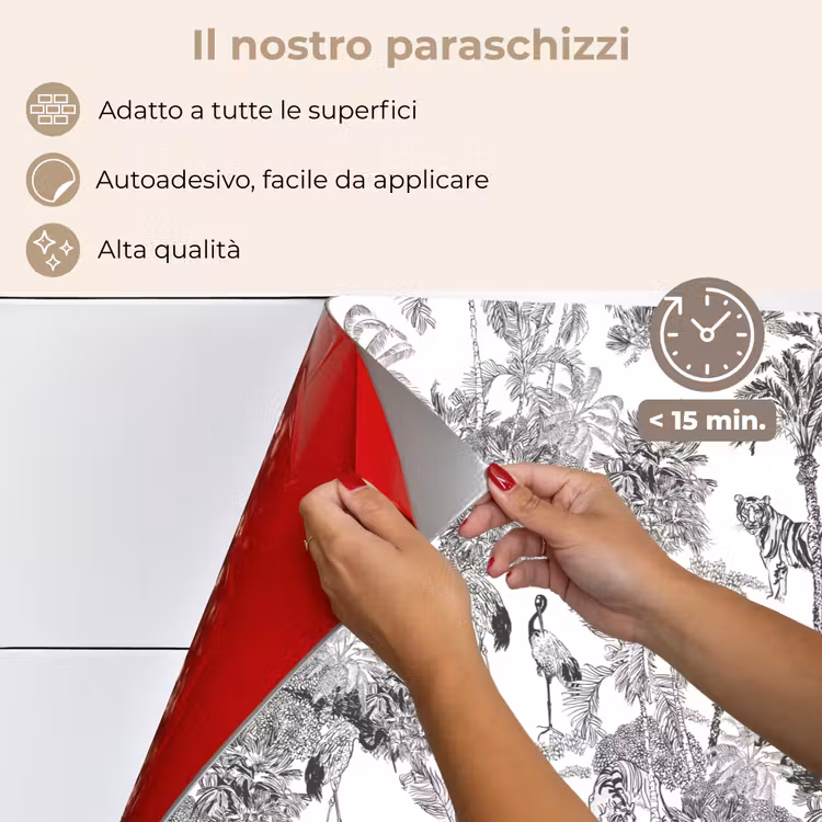 Paraschizzi cucina - Tigre - Giungla - Motivo - Grigio — 4
