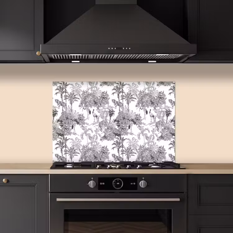 Paraschizzi cucina - Tigre - Giungla - Motivo - Grigio — 5