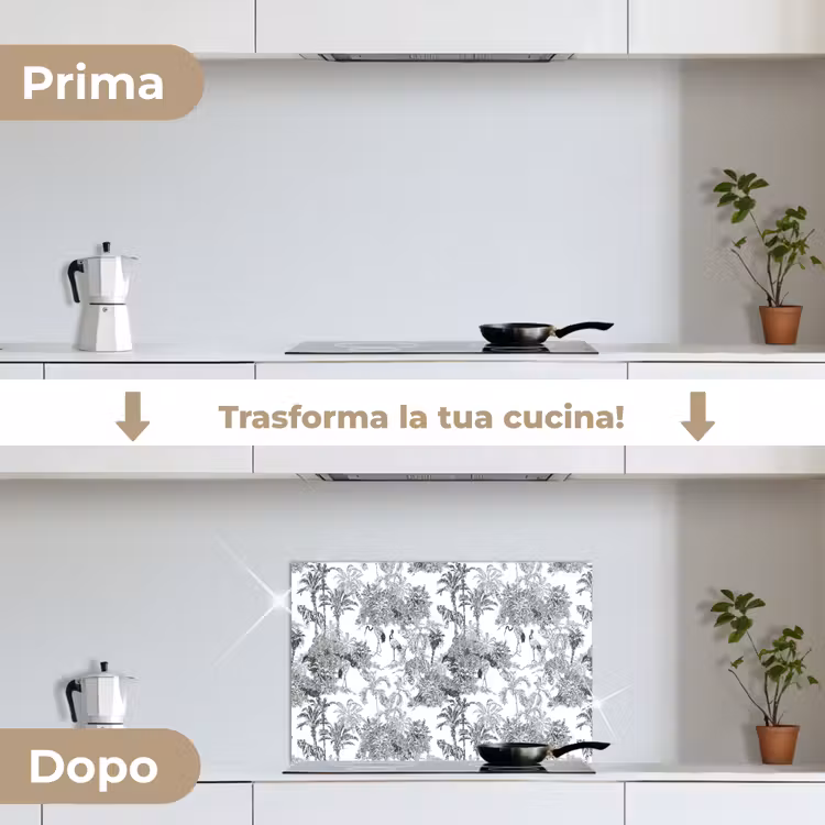 Paraschizzi cucina - Tigre - Giungla - Motivo - Grigio — 7