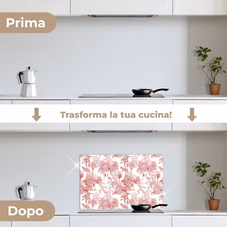 Paraschizzi cucina - Tigre - Giungla - Natura - Rosso — 7