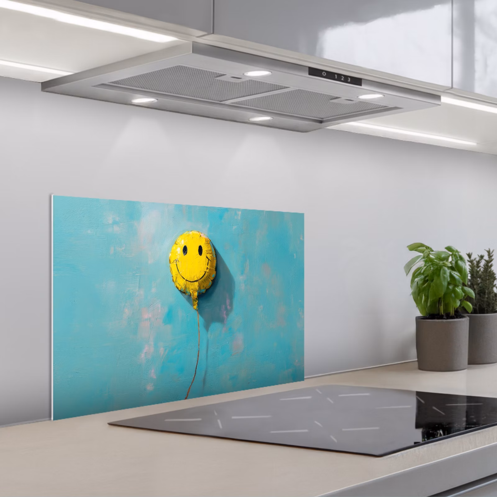 Paraschizzi cucina - Palloncino - Giallo - Smiley — 1