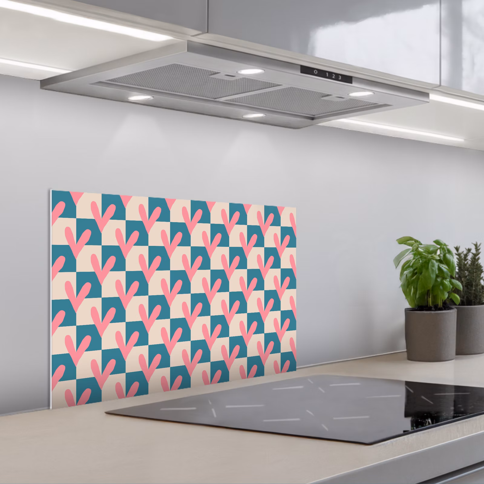 Paraschizzi cucina - Toppe - Cuori - Retro — 1