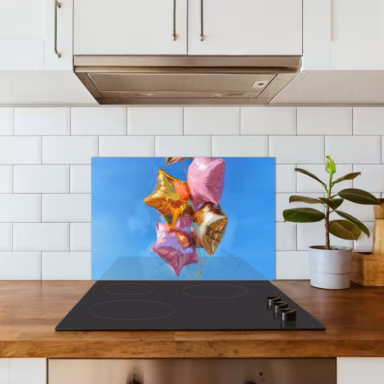 Paraschizzi cucina - Palloncini - Oro - A forma di stella - Rosa — 3