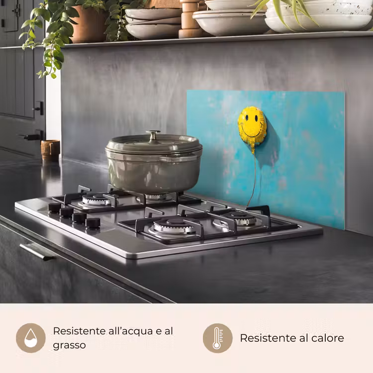 Paraschizzi cucina - Palloncino - Giallo - Smiley — 2