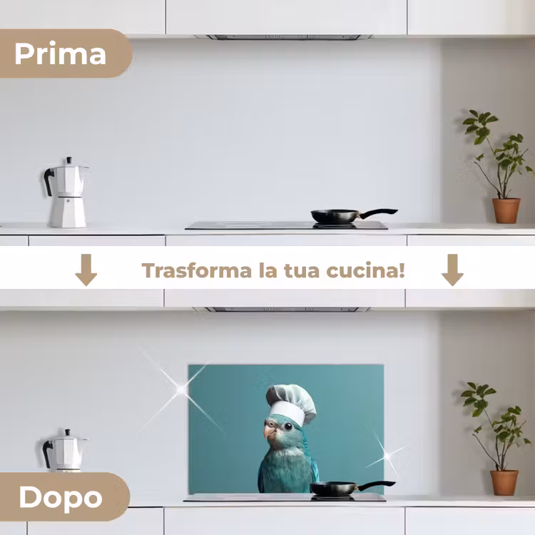 Paraschizzi cucina - Parrocchetto - Uccello - Cappello da cuoco - Carino — 7