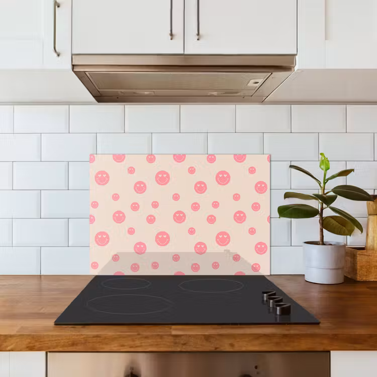 Paraschizzi cucina - Smiley - Cuore - Occhi - Modello — 3