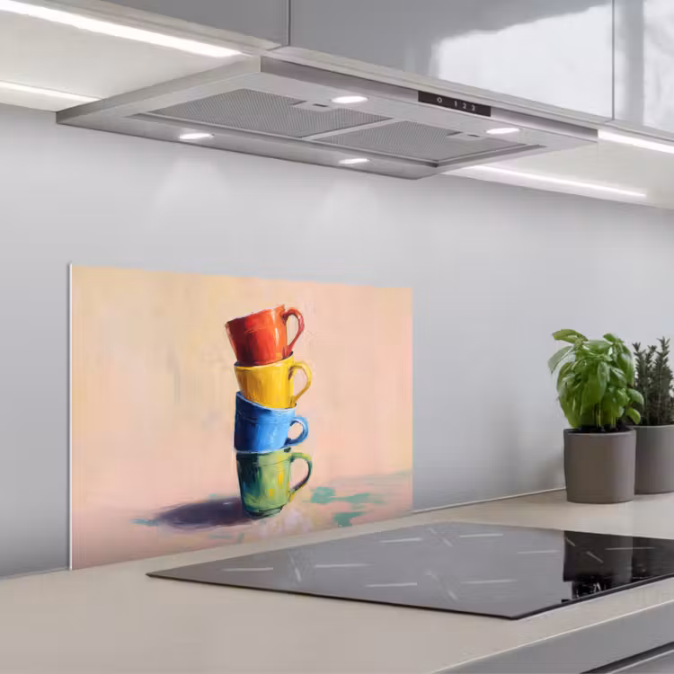 Paraschizzi cucina - Tazze - Impilate - Ceramica - Colorate — 1