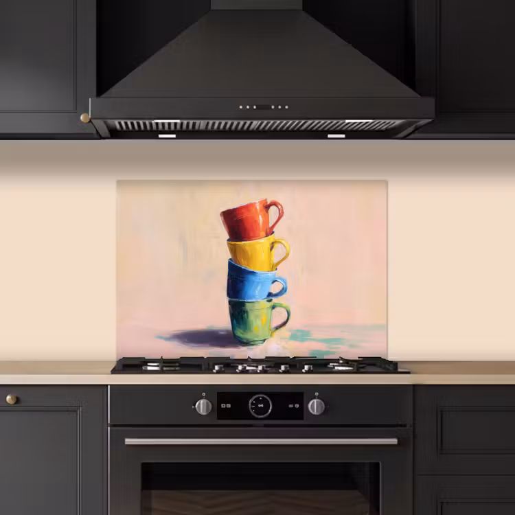Paraschizzi cucina - Tazze - Impilate - Ceramica - Colorate — 5