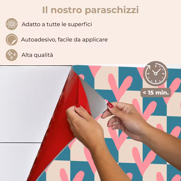 Paraschizzi cucina - Toppe - Cuori - Retro — 4