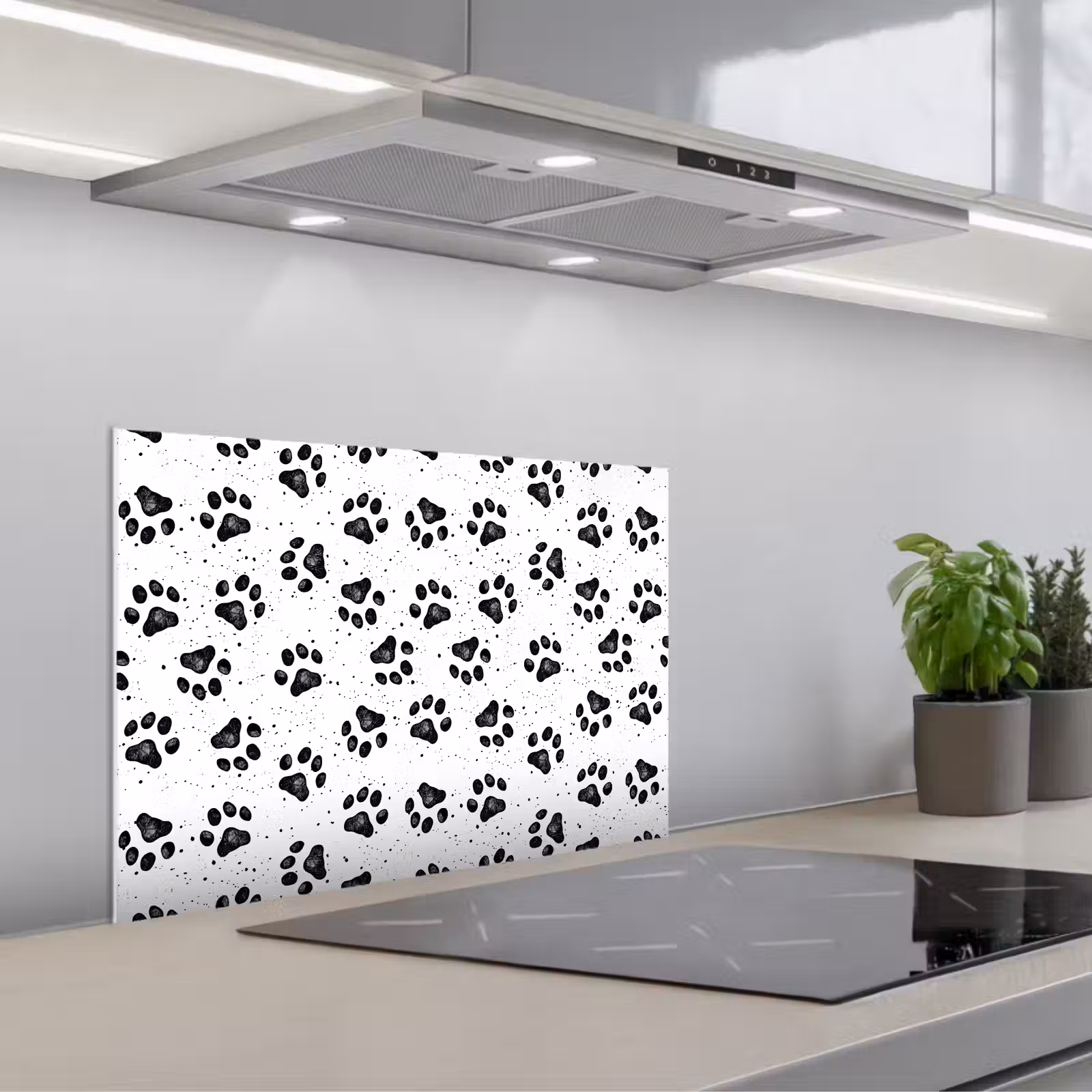 Paraschizzi cucina - Zampa - Modello - Nero — 1