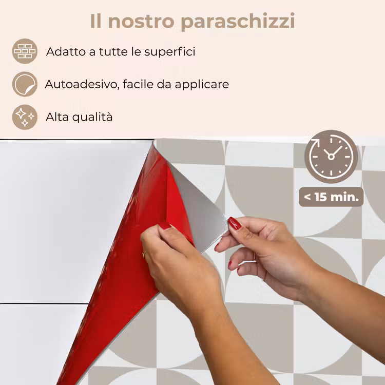Paraschizzi cucina - Grigio chiaro - Bianco - Quadrato - Rotondo — 4