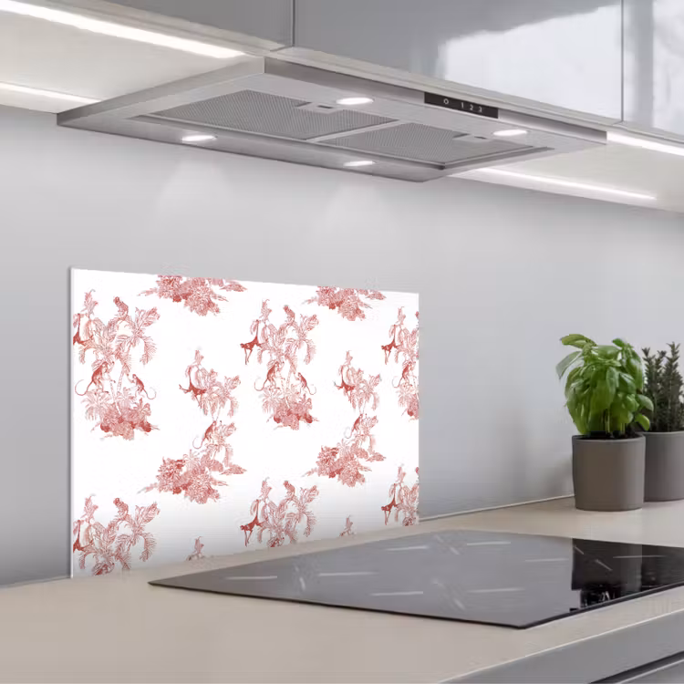 Paraschizzi cucina - Scimpanzé - Piantagione - Rosso — 1