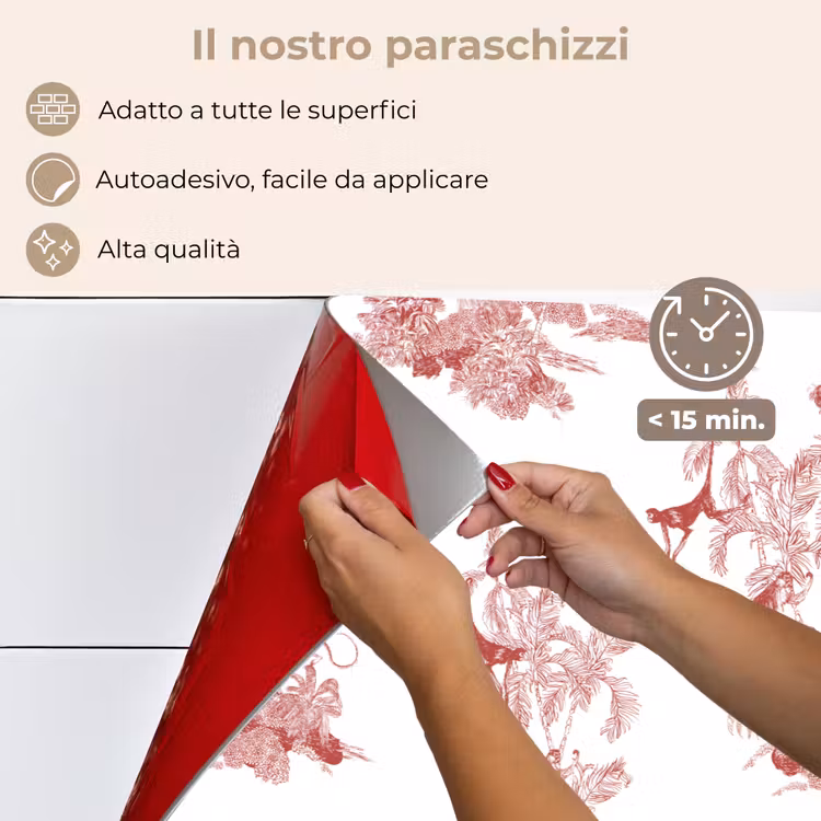 Paraschizzi cucina - Scimpanzé - Piantagione - Rosso — 4
