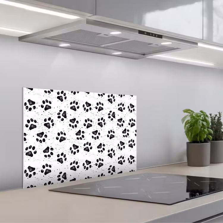 Paraschizzi cucina - Zampa - Modello - Nero — 1