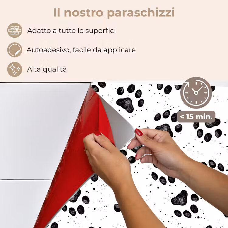 Paraschizzi cucina - Zampa - Modello - Nero — 4