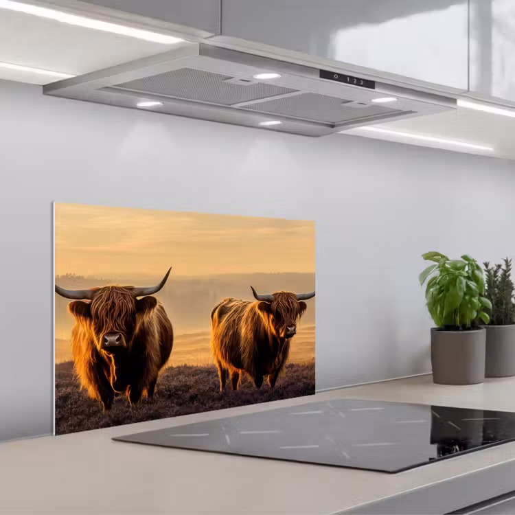 Paraschizzi cucina - Highlander scozzesi - Brughiera - Paesaggio - Animali — 1