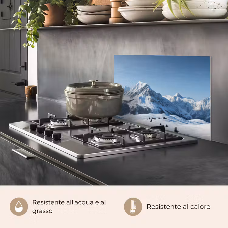 Paraschizzi cucina - Montagne - Neve - Inverno — 2