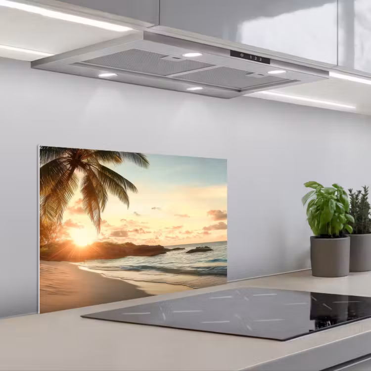 Paraschizzi cucina - Spiaggia - Palme - Oceano - Tramonto — 1