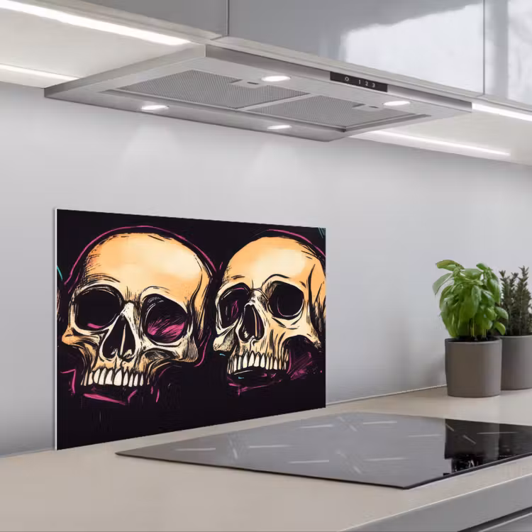 Paraschizzi cucina - Teschi - Graffiti - Neon — 1
