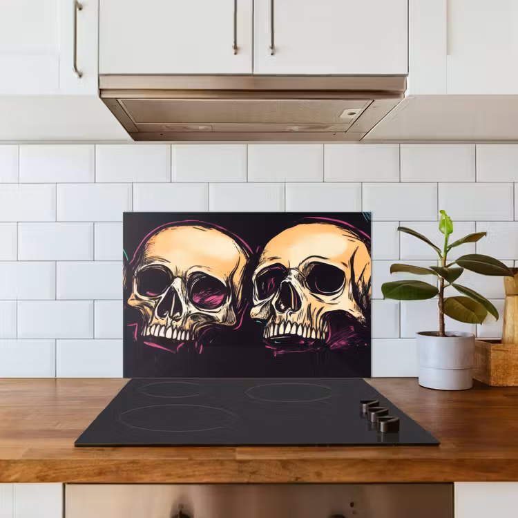 Paraschizzi cucina - Teschi - Graffiti - Neon — 3
