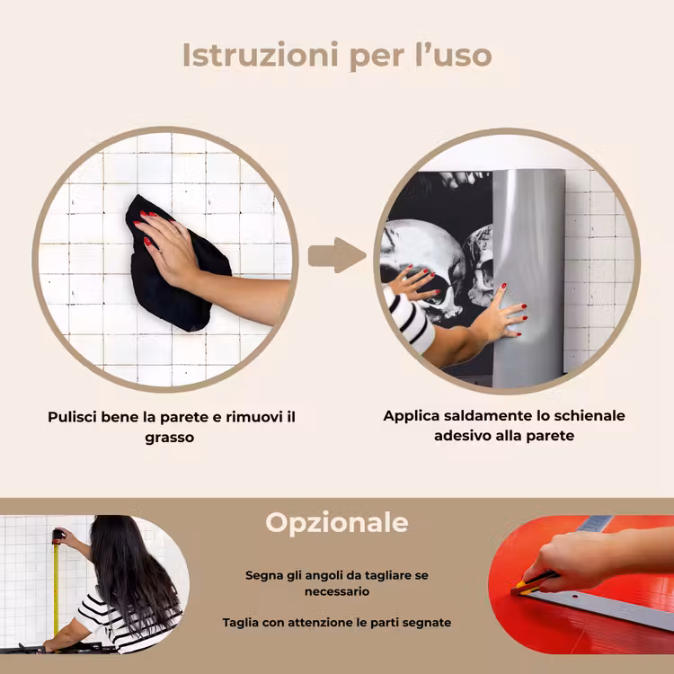 Paraschizzi cucina - Teschi - Nero - Contrasto — 6