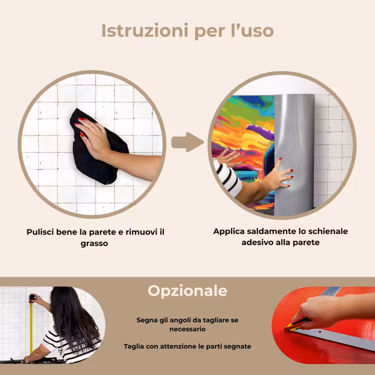 Paraschizzi cucina - Tramonto - Balena - Dipinto - Colorato — 6