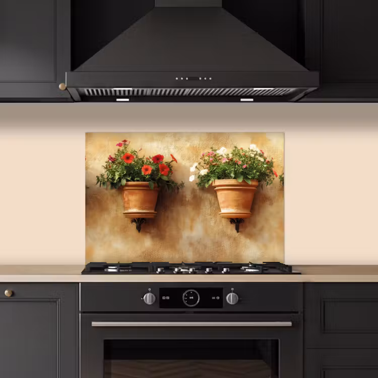 Paraschizzi cucina - Vasi di fiori - Parete - Vintage — 5