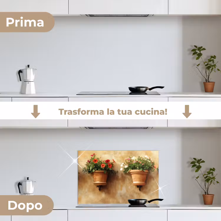 Paraschizzi cucina - Vasi di fiori - Parete - Vintage — 7