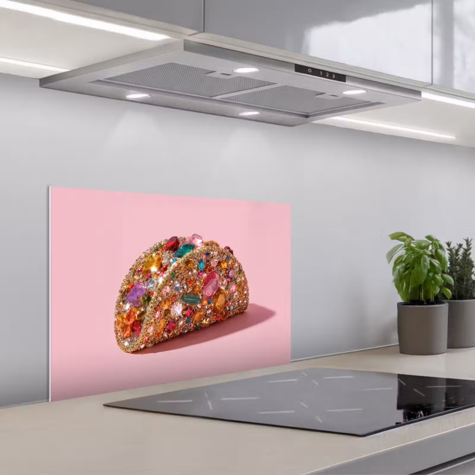 Paraschizzi cucina - Taco - Colorato - Gemme - Oro — 1