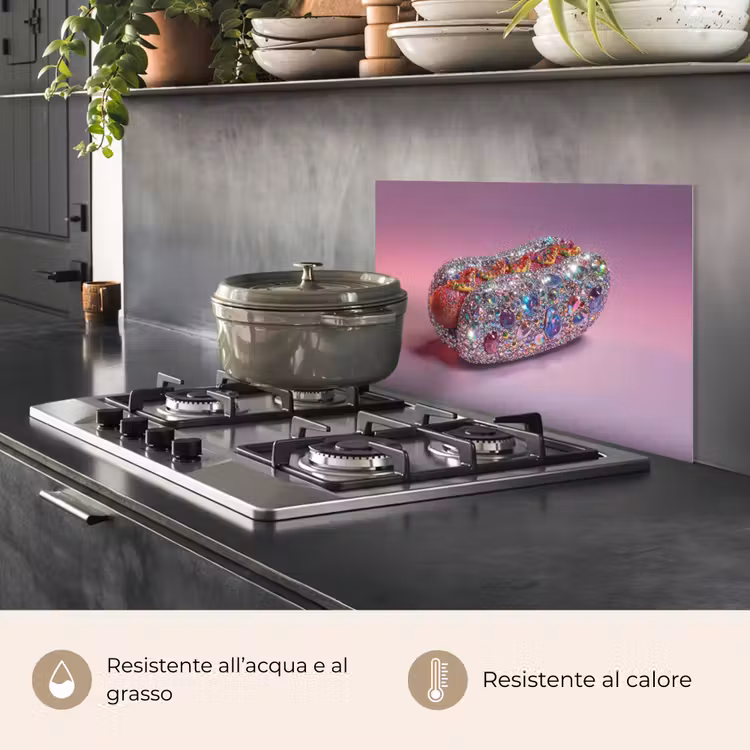 Paraschizzi cucina - Hot dog - Strass - Glitter - Viola — 2