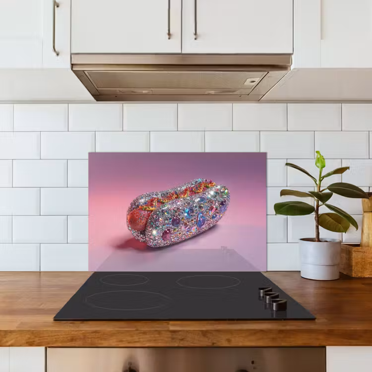 Paraschizzi cucina - Hot dog - Strass - Glitter - Viola — 3