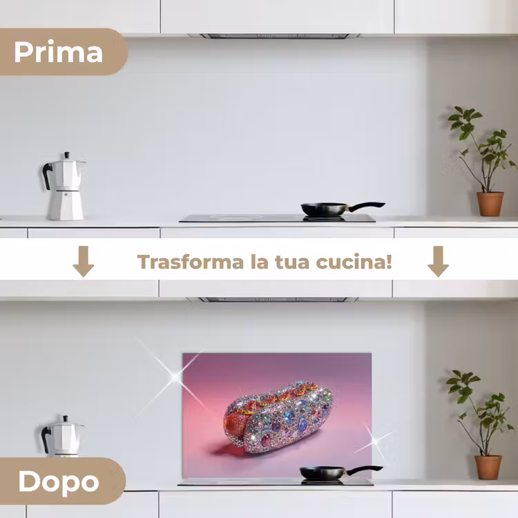 Paraschizzi cucina - Hot dog - Strass - Glitter - Viola — 7
