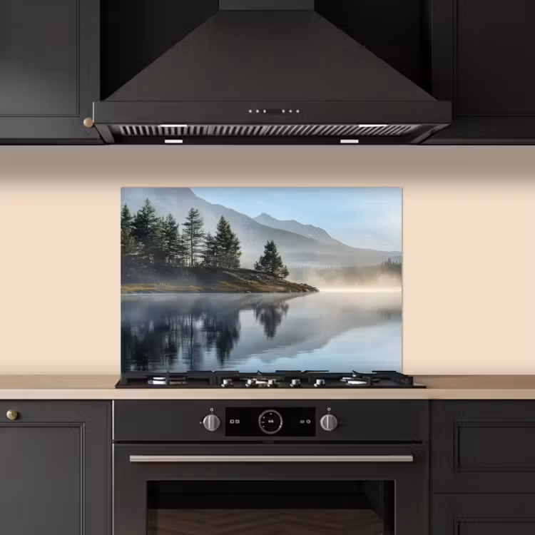 Paraschizzi cucina - Lago - Nebbia - Montagne - Paesaggio — 5