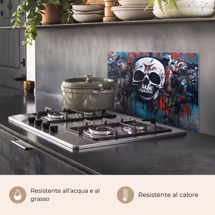 Paraschizzi cucina - Teschi - Graffiti - Astratto — 2