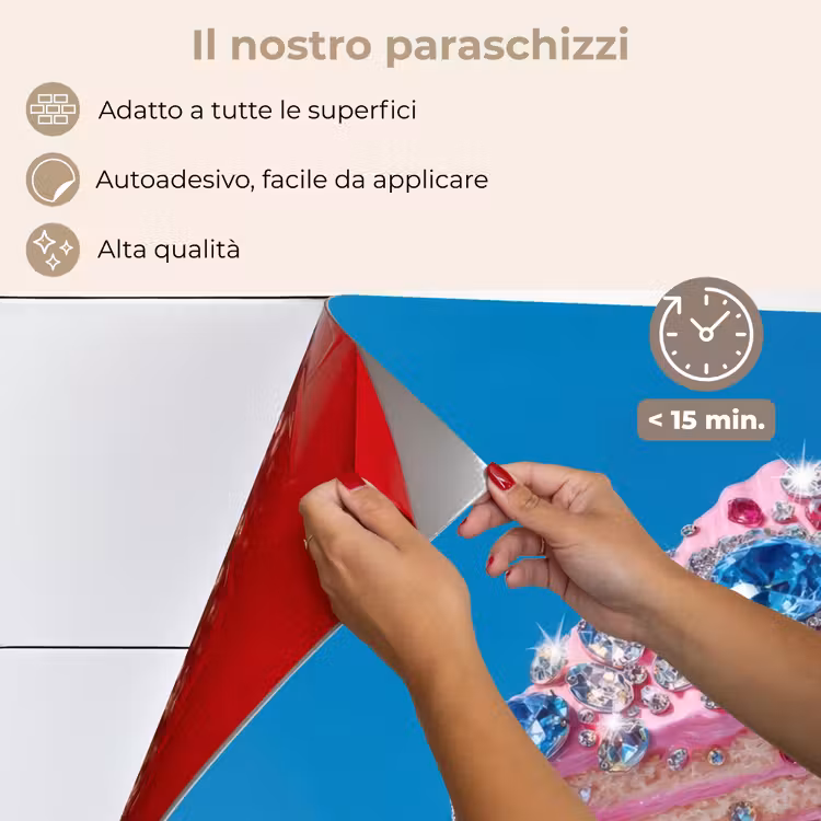 Paraschizzi cucina - Torta - Gemme - Glitter - Rosa — 4