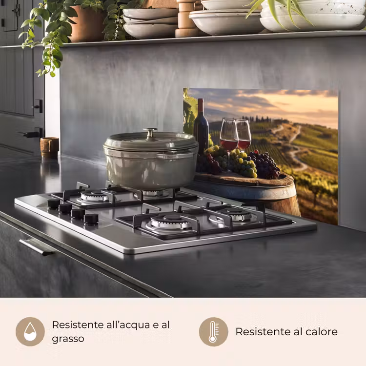 Paraschizzi cucina - Vino - Uva - Colline - Paesaggio — 2