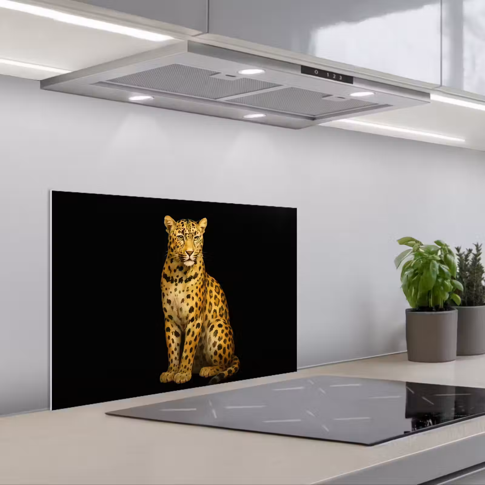 Paraschizzi cucina - Pantera - Realistica - Marrone — 1