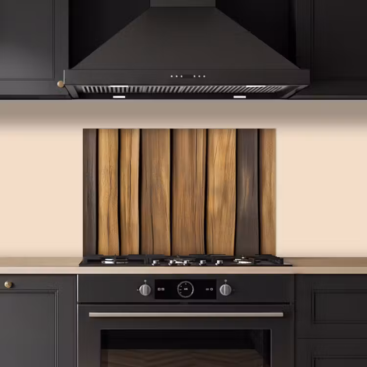 Paraschizzi cucina - Legno - Tavole - Toni naturali — 5