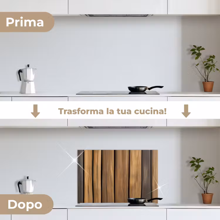 Paraschizzi cucina - Legno - Tavole - Toni naturali — 7