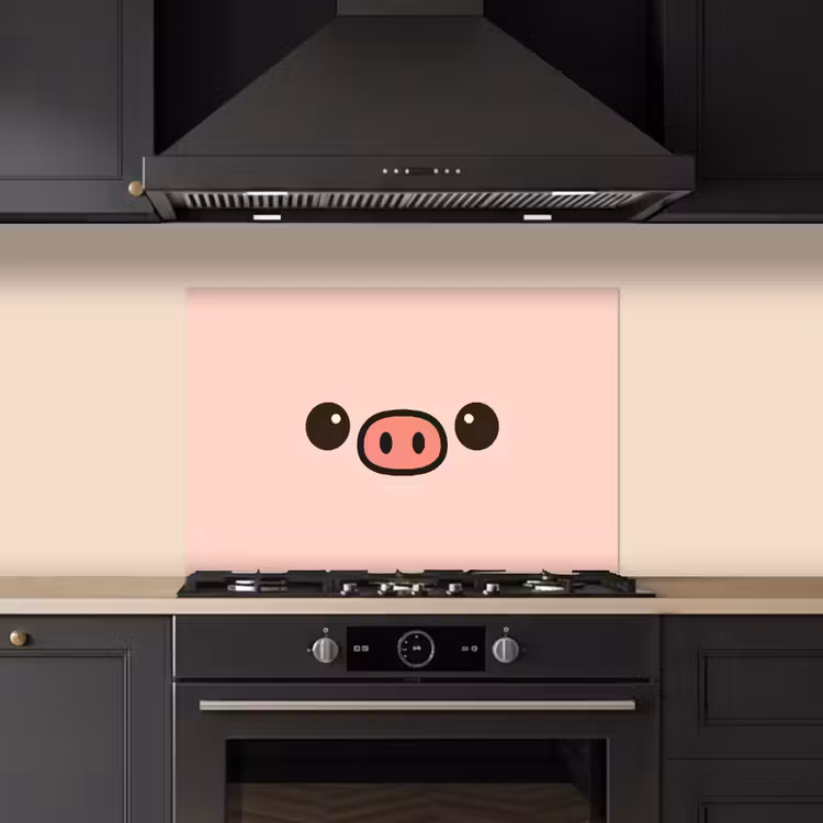 Paraschizzi cucina - Maiale - Rosa - Minimalista — 5