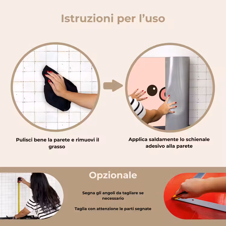 Paraschizzi cucina - Maiale - Rosa - Minimalista — 6